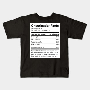 Cheerleader Facts | Funny Cheerleading Graphic Kids T-Shirt